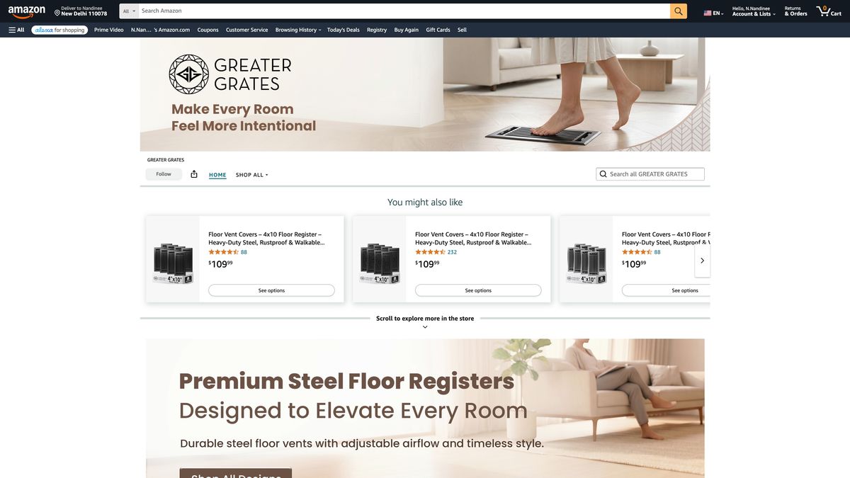 Storefront · Home page