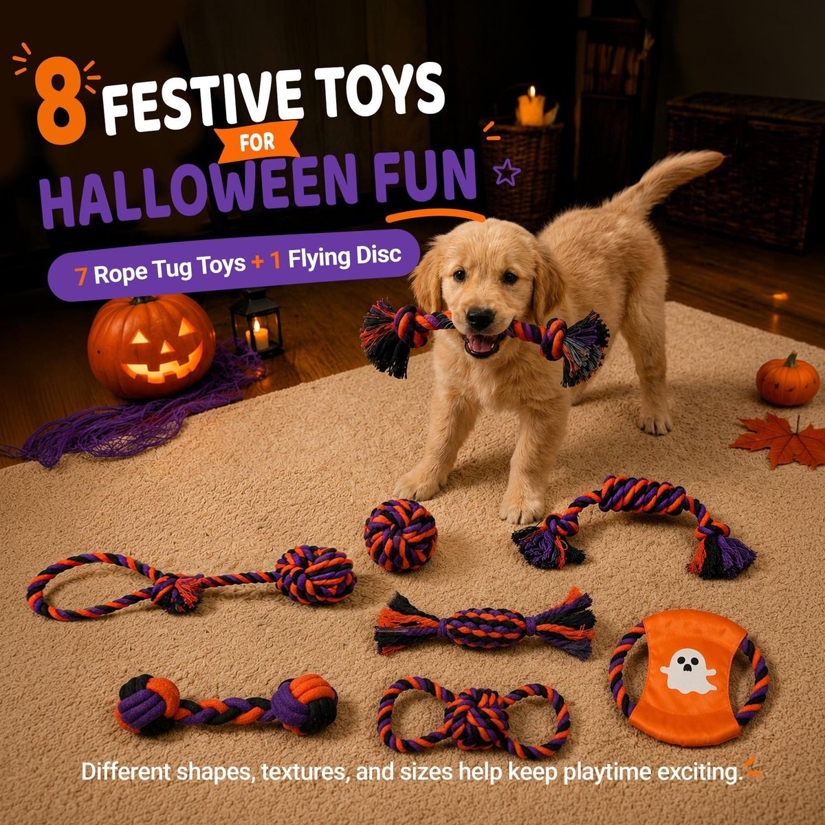 Pacific Pups Halloween dog toy collection